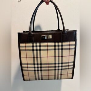 Burberry Small Haymarket Tote Live Listing As Is Final Sale